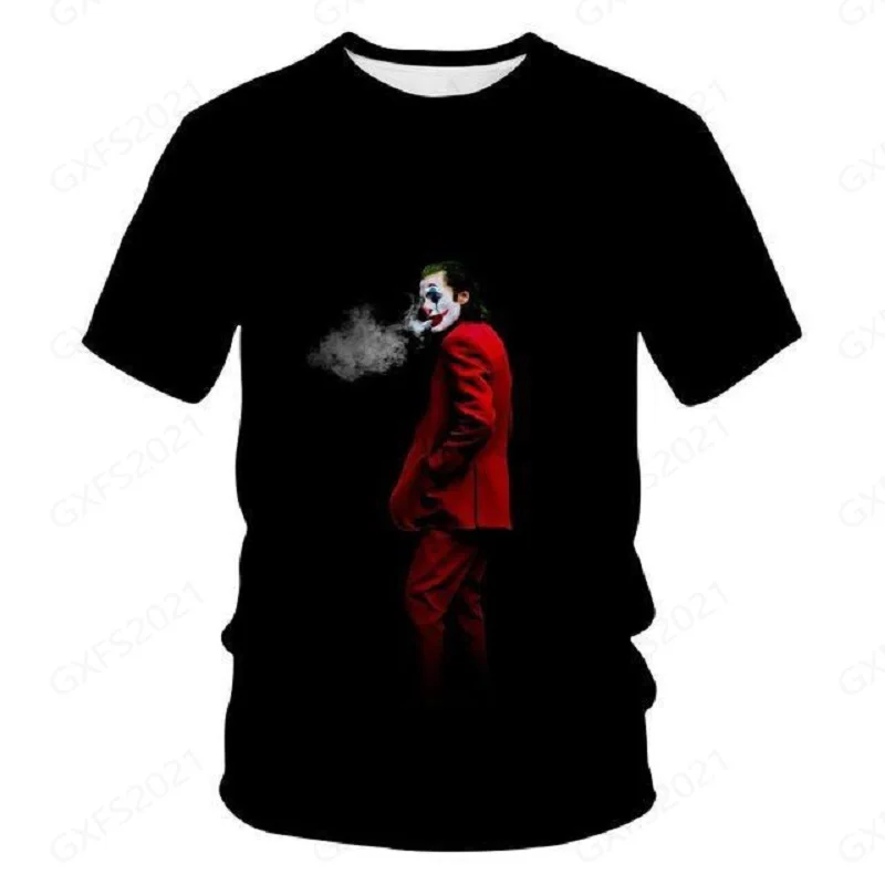 

2021 Summer Cool Man 3D Printed T-Shirt Trend Street Character Joker T-Shirt Party Travel Funny Short Sleeve Harajuku Style Hot