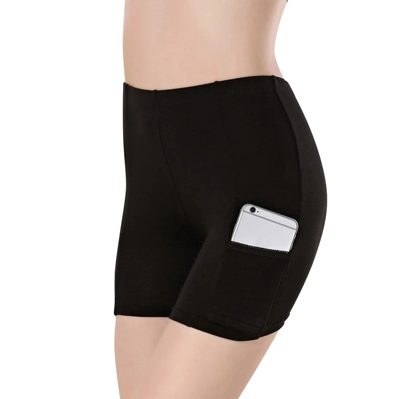 

Women Soft Modal Lace Seamless Safety Short Pants Summer Ladies Under Skirt Shorts High Waist With Pockets Short Tights Panties