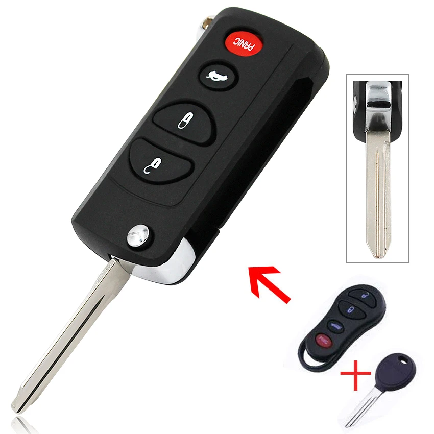 Чехол для автомобильного ключа пульта 2/3/4 кнопки Chrysler Sebring 300 м|car key shell case|buttons