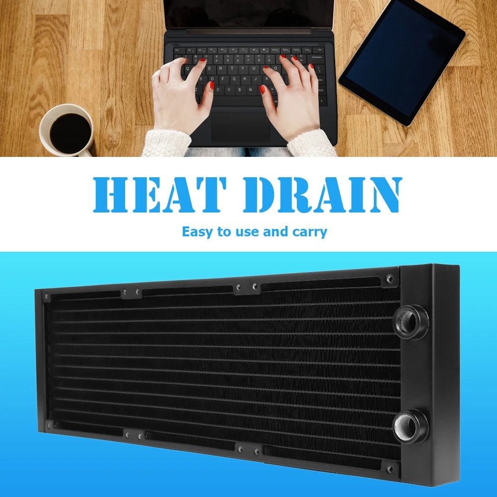 Охладитель воды coolerl 12 трубок 120 мм/240 мм/360 мм алюминиевый радиатор ЦП