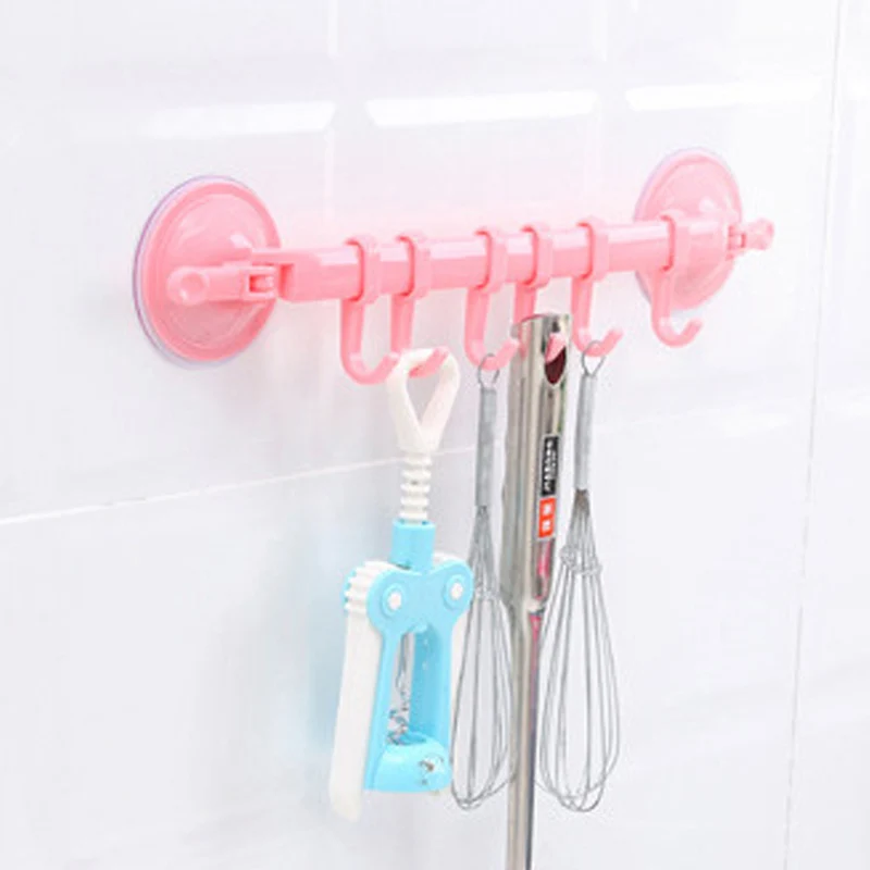 6 Row of Hooks Strong Adhesive Hook Bathroom Kitchen Hat Towel Hanger Over Door Hanging Rack Hold | Дом и сад