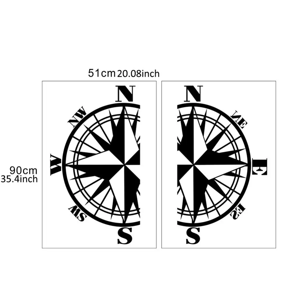 2 шт. личности Компас для автомобиля Стикеры Отдых на природе жизнь палатка
