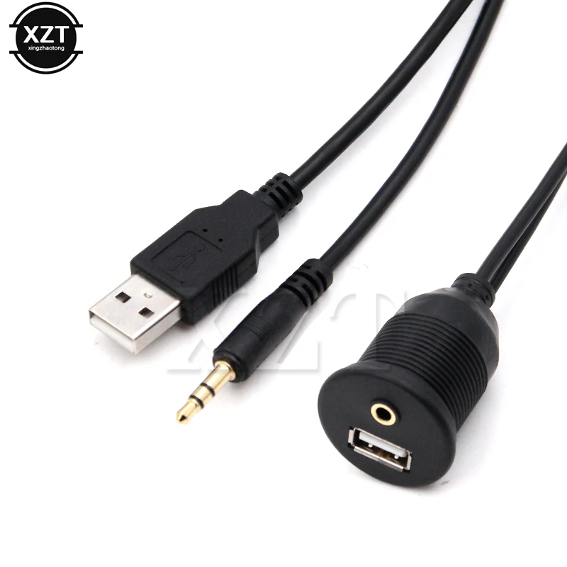 1 м/2 м Автомобильный кронштейн для приборной панели 3 5 мм USB 2 0 AUX Удлинительный