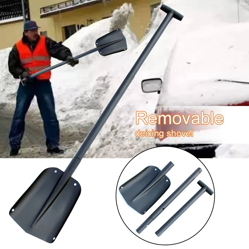 

Автомобильная Складная Многофункциональная лопатка для снега с железной ручкой