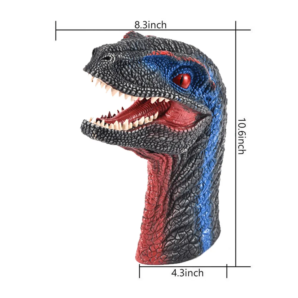 

Regali della decorazione di Halloween del partito del giocattolo della testa del Raptor di gomma del burattino della mano del di