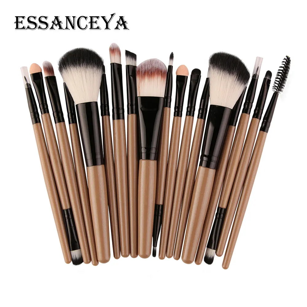 18PCS-JH ESSANCEYA 6-18 шт. набор кистей для макияжа, Тональная основа, пудра, румяна, тени для век, подводка для глаз, губ, косметический набор кистей для макияжа, инструменты - Handle Color: 18PCS-JH