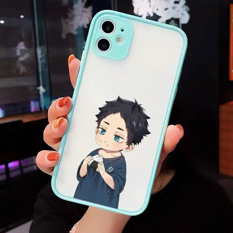 

Anime Haikyuu Hinata Attacks Phone Case Matte Transparent For iPhone 12 Mini 11 Pro XR XS Max 7 8 Plus