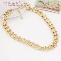 2022 new fashion gold color gift chain chunky necklaces girls trendy gold big chunky necklaces for women chunky necklace