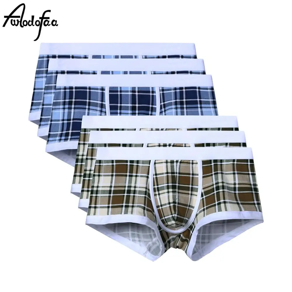 6 шт./лот модные мужские трусы больших размеров мужское нижнее белье фирменные