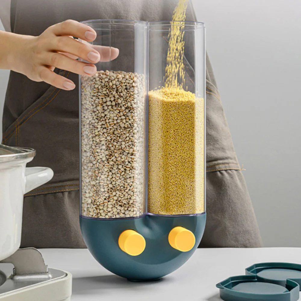 

1pc Household Kitchen Wall-mounted Grain Dispenser Grain Rise Seasoning Can