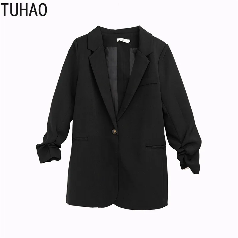 

4XL 3XL Plus Size Jackets Women Coats Casual Office Lady Suit Jacket Spring Fall Long Sleeve Blazer Work OL Suit Coat TA5708