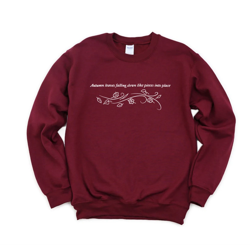 

All Too Well Sweatshirt Autumn Leaves Falling Down Like Pieces Into Place Sweatshirts Red Taylor's Version Inspired Hoodies Tops