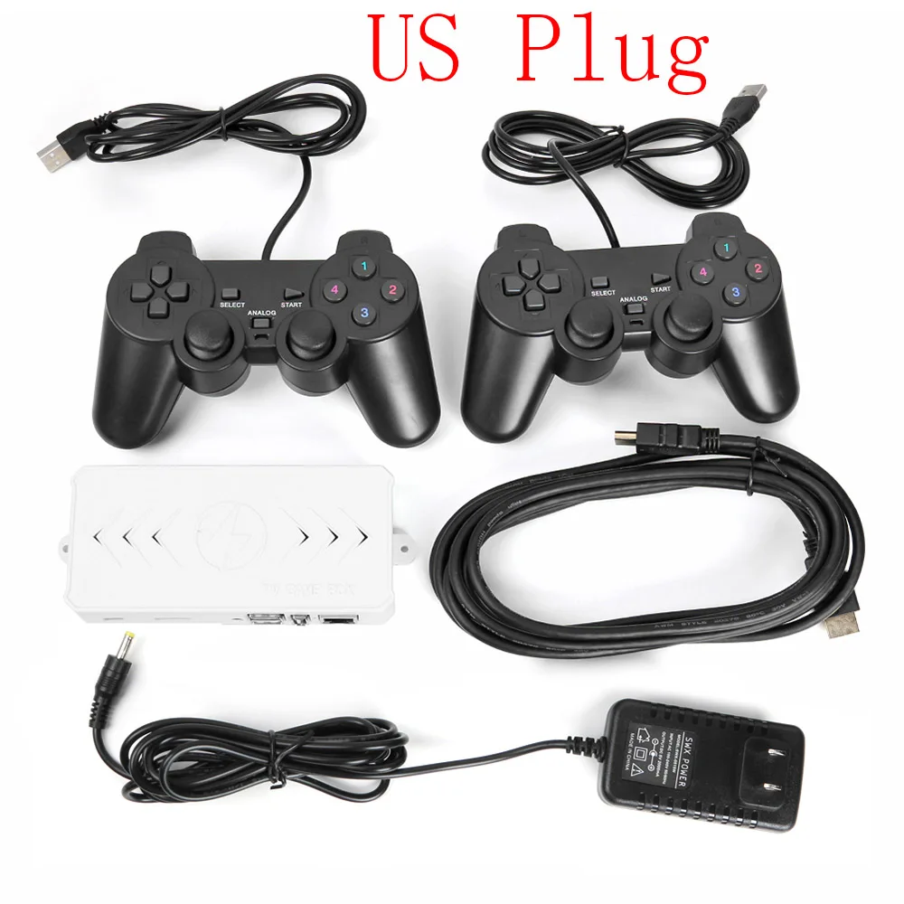 8000 в 1 32G ТВ Видео Игровые колодки консоль игровая коробка для Orange Pi с двойным USB проводным геймпадом контроллер ручной плеер Прямая поставка - Цвет: US Plug