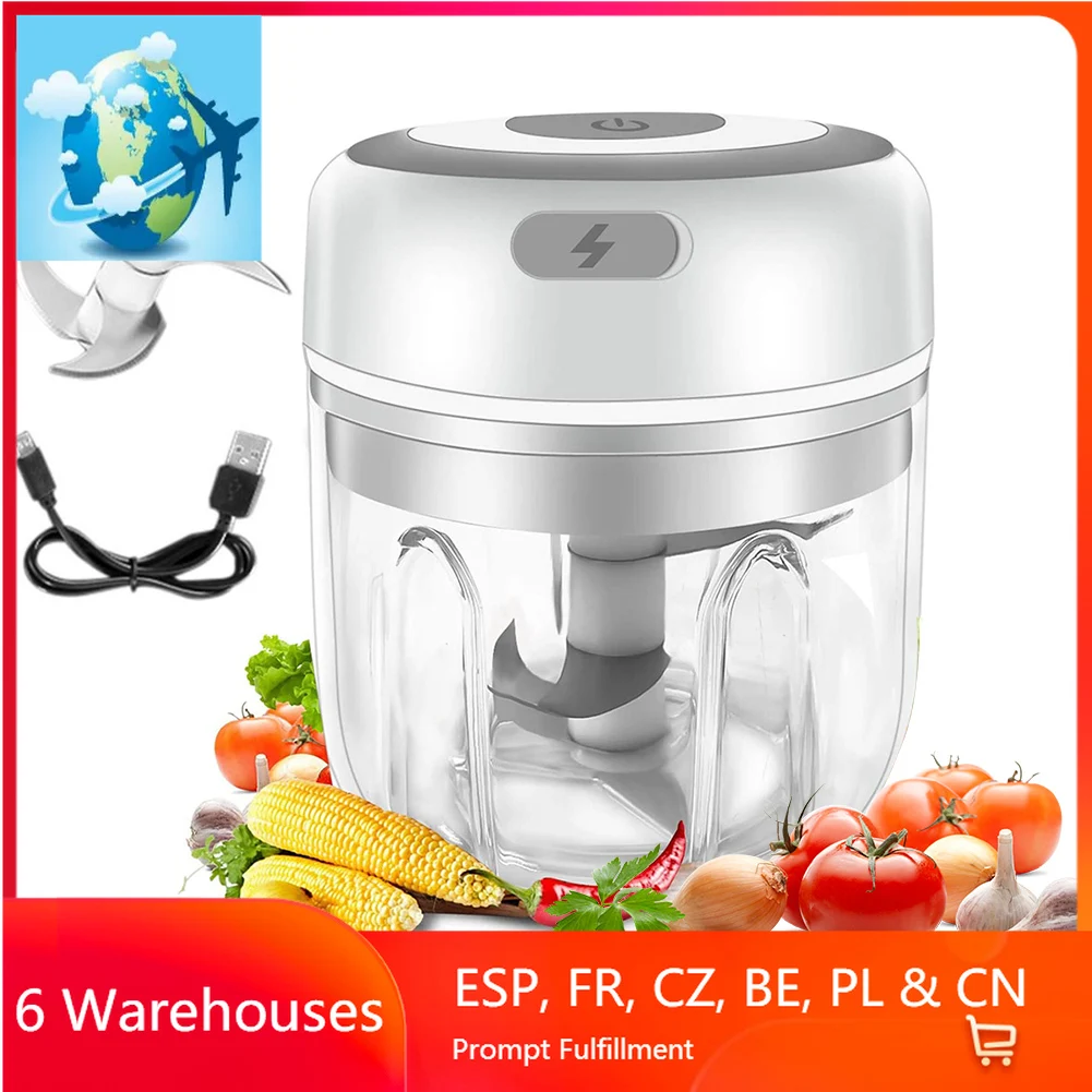 

Mini USB Rechargeable Crusher Smart Electric Vegetable Chopper Food Masher Garlic Grinder Chopper Meat For Kitchen Accessories