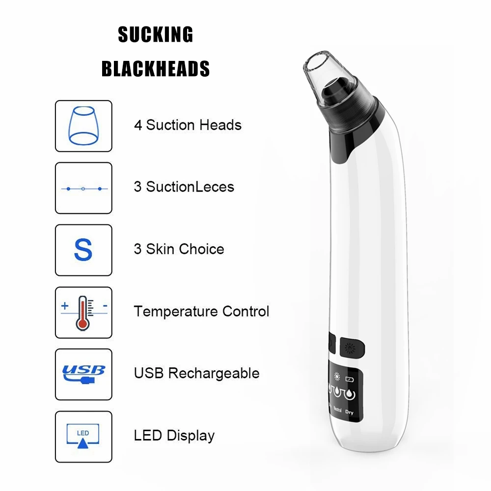 Очиститель пор для удаления черных точек вакуумный всасывающий Электрический