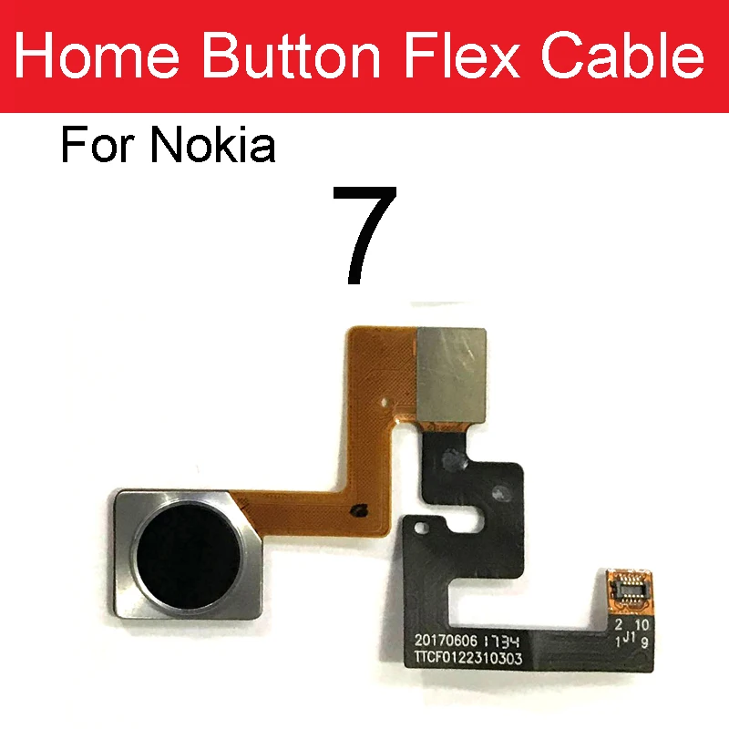 Кнопка Home отпечаток пальца гибкий кабель для Nokia 5 1 6 7 8 X5 X6 Plus сенсор сенсорного