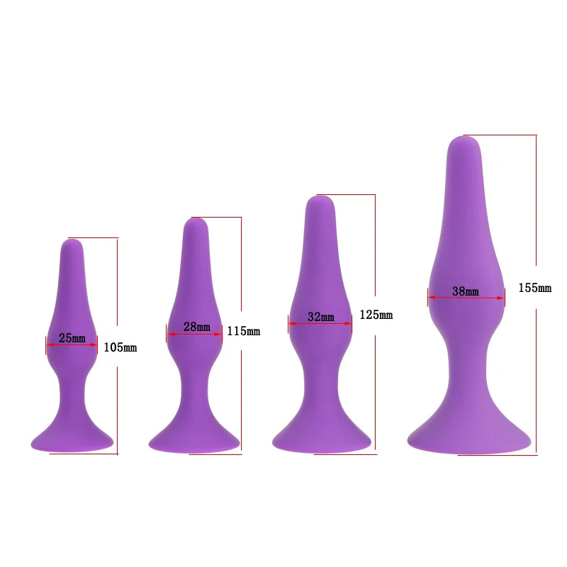 RomeoNight 4 Sizes Silicone Velet Touch Butt Plug Insert Anal Sex Toys Stopper W/ Strong Sucker Adult Products | Красота и здоровье