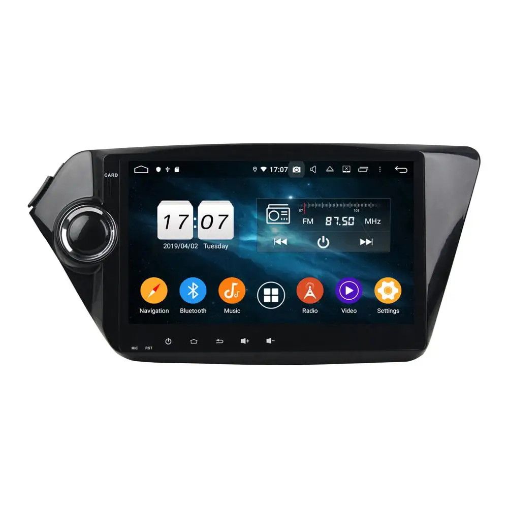 Автомобильный мультимедийный плеер Android 9 8 ядер с DSP для KIA K2 RIO 2011 + GPS-навигация без
