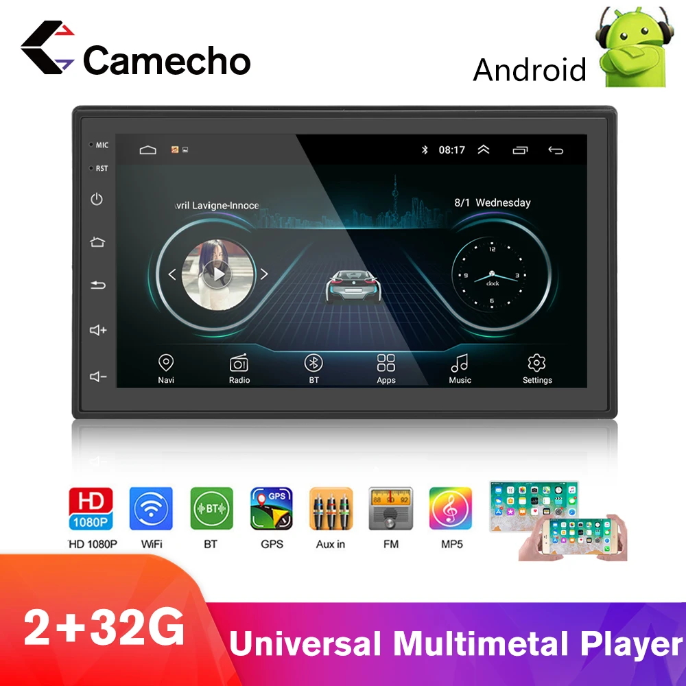 Автомагнитола Camecho 2Din 7 &quotHD MP5 GPS Bluetooth 2 Гб 32 ГБ FM/USB|Автомагнитолы| |