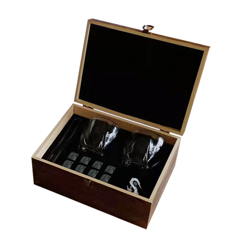 

Подарочный набор из камней для виски, многоразовые камни для виски, Gless в деревянной коробке