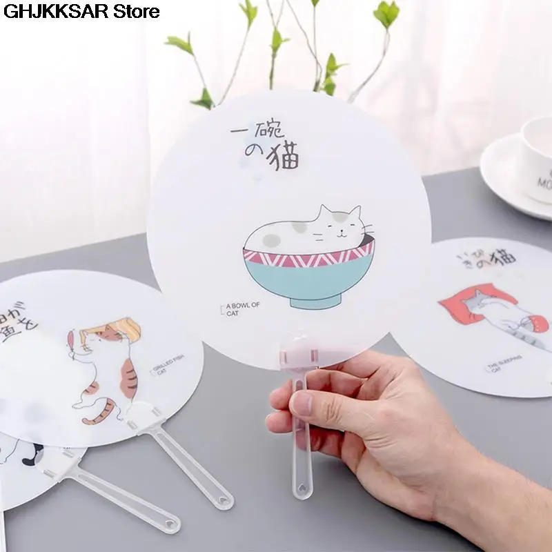 Portable Hand Fan Cute Mini Travel Small Ice Cream Shape Folding Cloth Japanese Style | Дом и сад