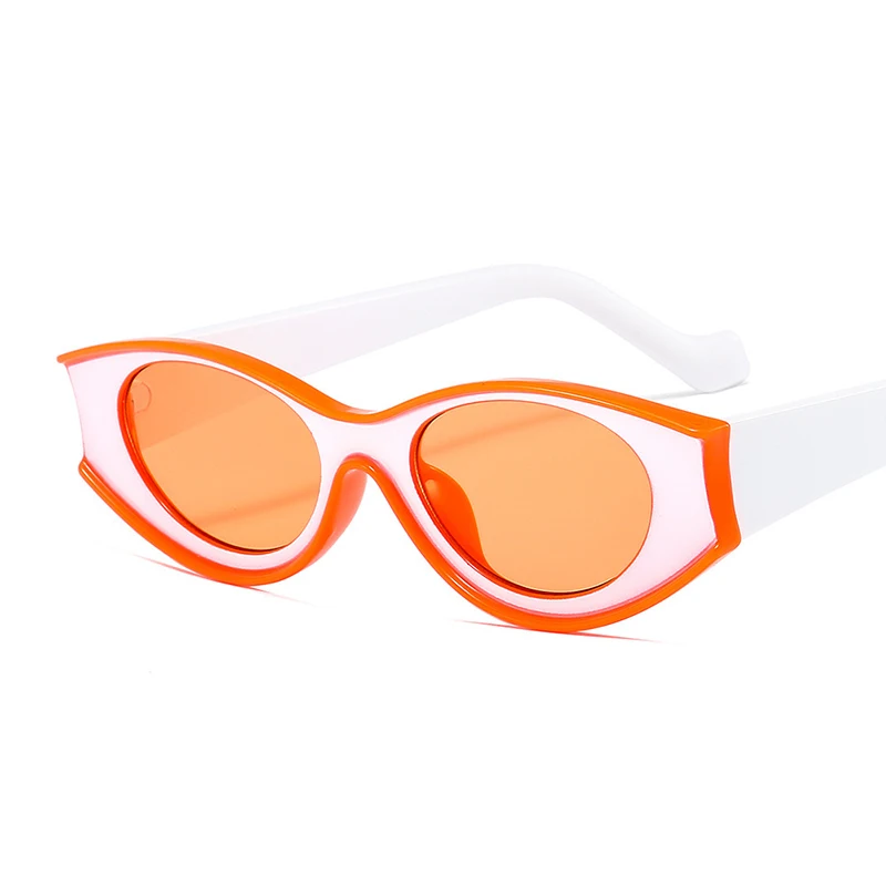 

Sunglasses for Men and Women Contrast Color Spectacles Trend Retro Small Frame Concave Shape Glasses