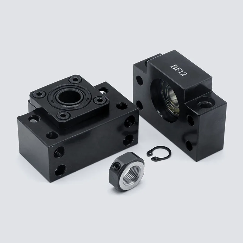 

New Ball Screw sfu1605 200-550MM+1605 Ball Nut+BK/BF12C5 support bearings+Couplers Aluminumprofiler+ Nut Housing Seat for CNC