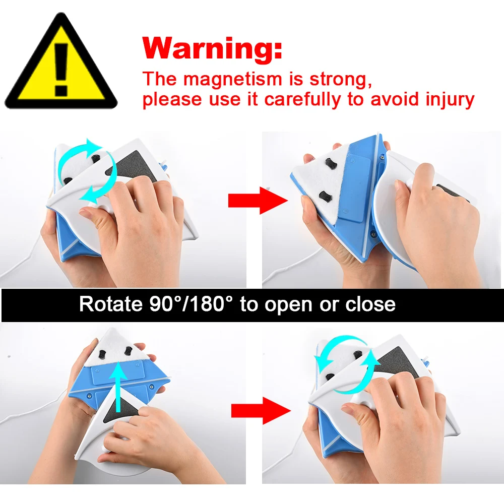 Магнитный стеклоочиститель двусторонняя щетка для мытья окон дома|Чистящие