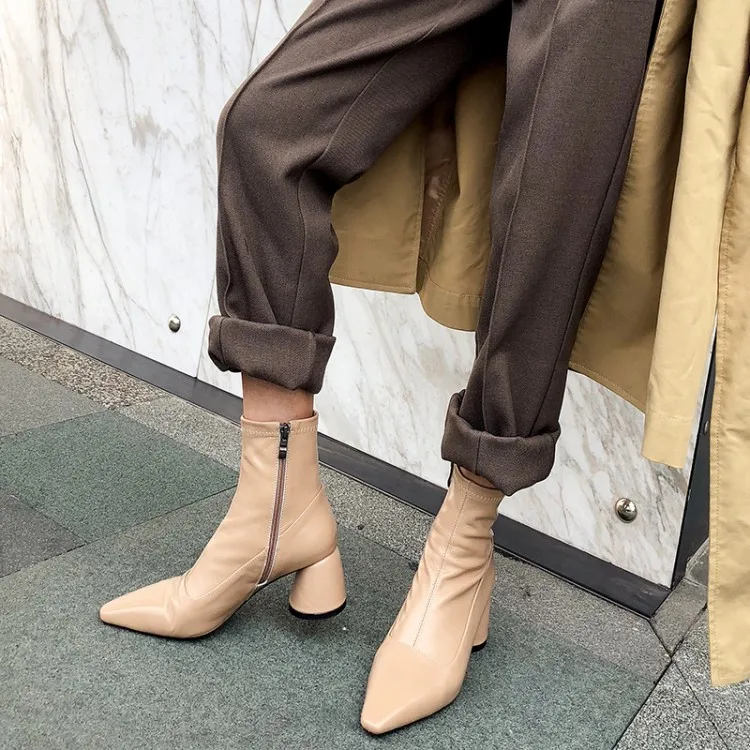 Tanariya New Arrival Shoes Woman Boots Women Women's With Thick Heels In Autumn And Winter 2020 | Обувь