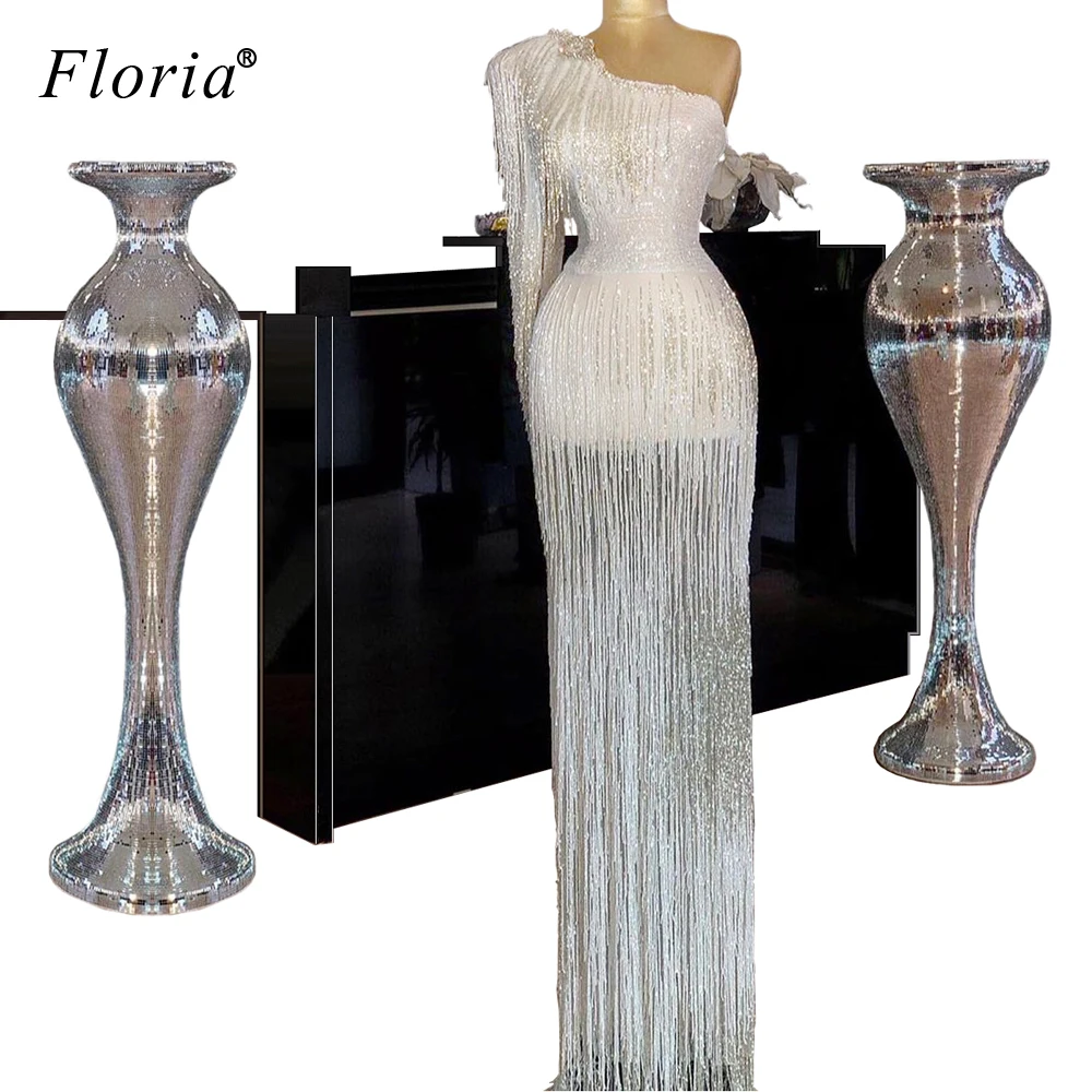 Женское вечернее платье на одно плечо длинное платье-русалка в мусульманском