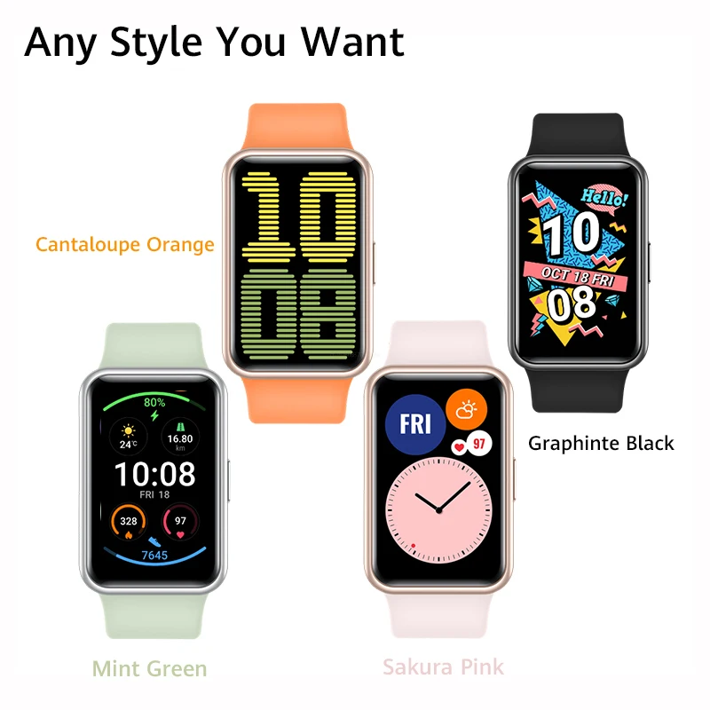 

Оригинальные Смарт-часы HUAWEI, подходят для быстрой тренировки, анимация насыщения крови кислородом, часы с ресурсом батареи на 10 дней