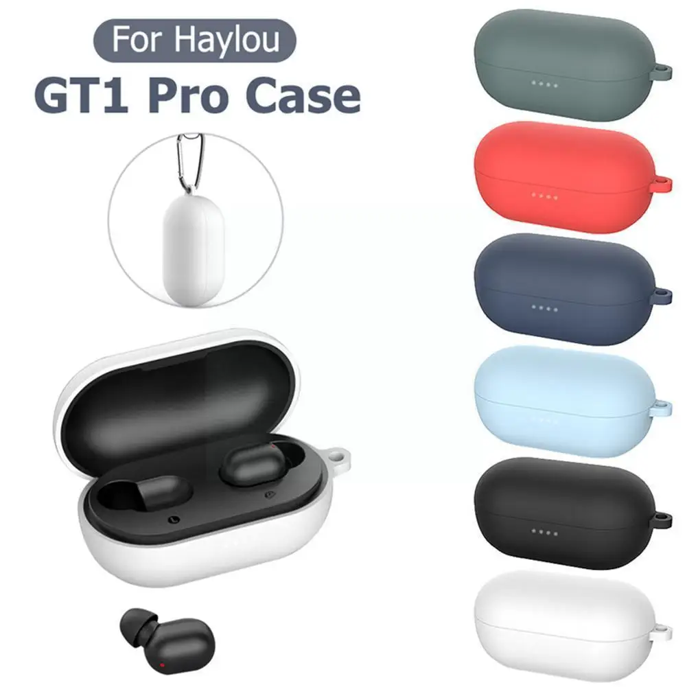 

Silicone Case For Haylou GT1/GT1 pro Earphone Protective Bluetooth with For Haylou GT1 Anti-lost Cover pro Headset Buckle B4M2