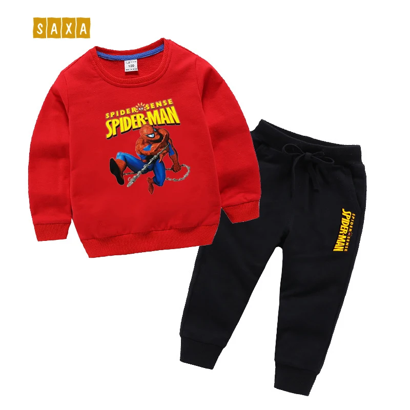 Детский костюм на весну и осень новинка Детская толстовка из 100% хлопка + брюки