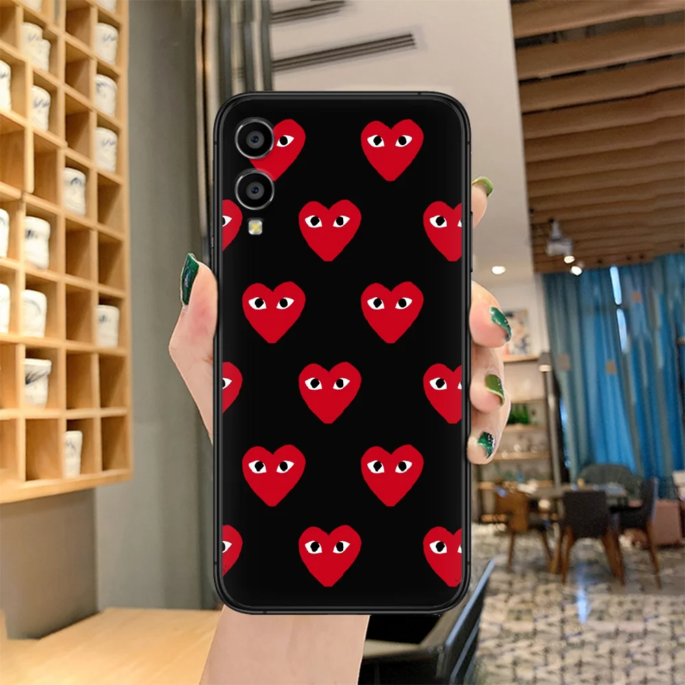 

Play Black Red Hearts Phone Case For Huawei Honor 6A 7A 7C 8 8A 8X 9 9X 10 10i 20 Lite Pro Play black Back Luxury Waterproof