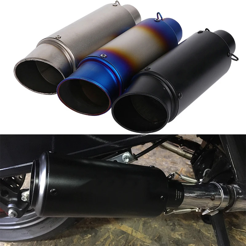 

Motorcycle Universal 51mm 60mm Exhaust Pipe Project Motocross Escape Moto Muffler For R25 z750 r3 mt07 mt09 r6 mt07 z900 z1000