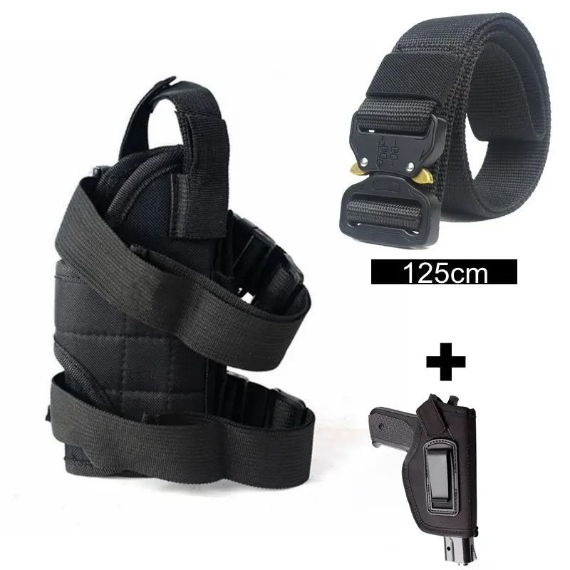 Тактическая Сумочка для пистолета кобура на бедро регулируемая с карманами