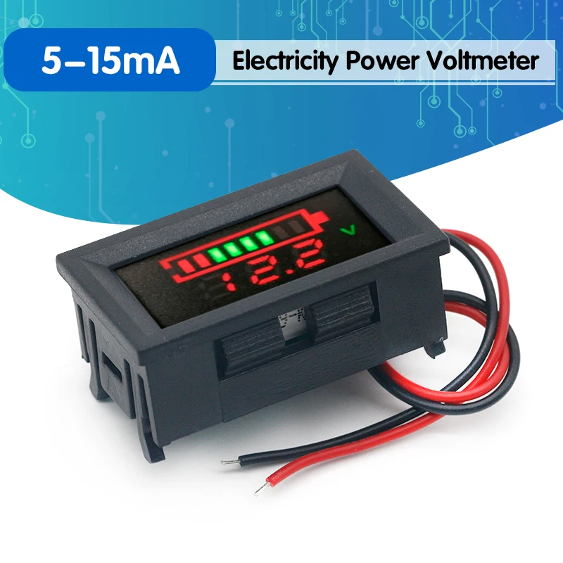 Двойной цифровой дисплей многофункциональный автомобильный вольтметр