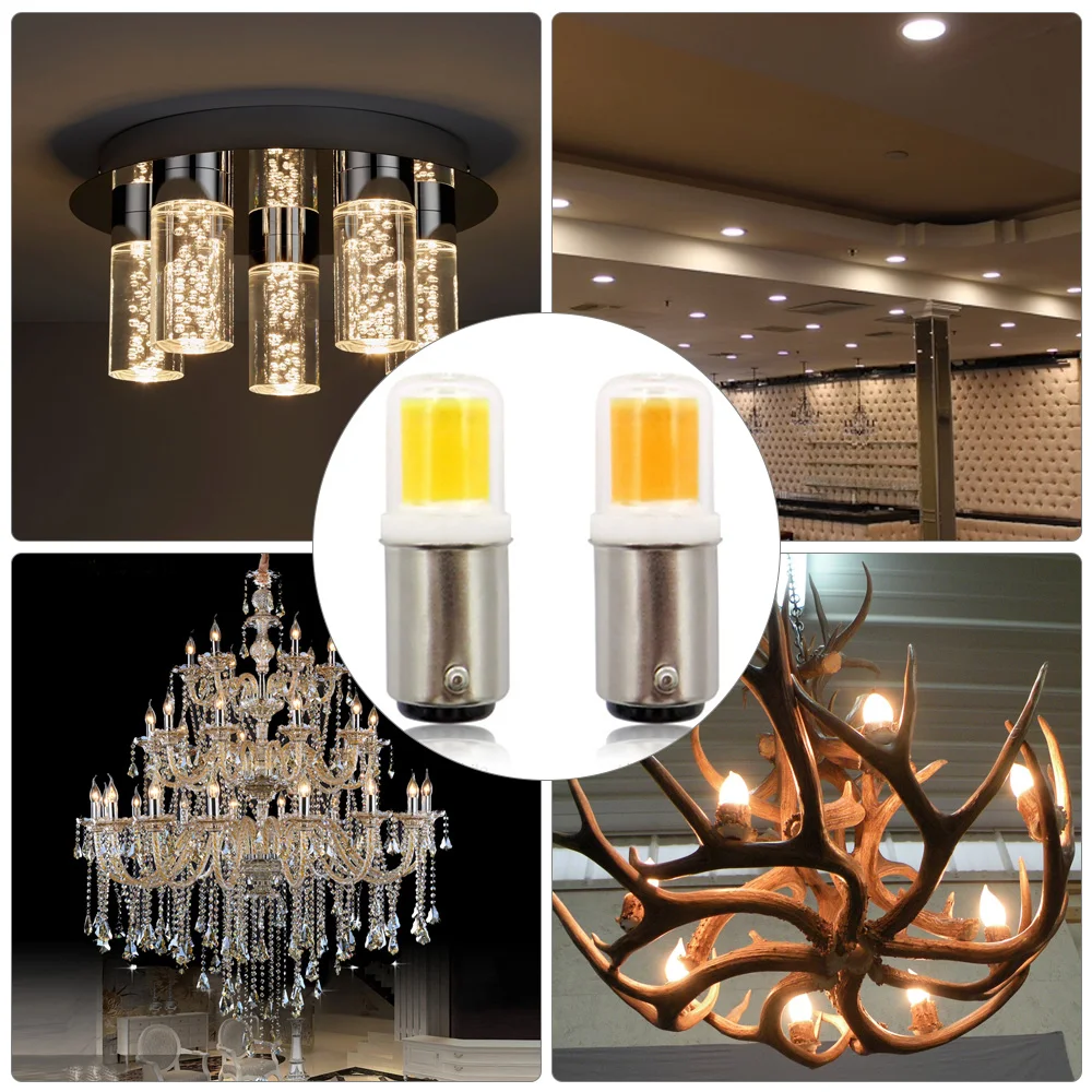 

AC220V LED Light Bulb BA15D Light-emitting Diode Lamp AC220V COB155112 5W Replace Halogen Bulb for Chandelier Light