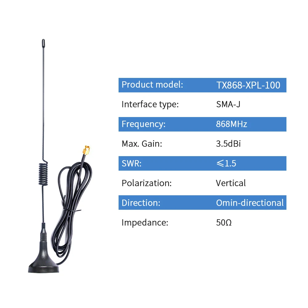 Интернет антенна Lora 868 МГц с магнитным основанием многофункциональная SMA папа м Wi