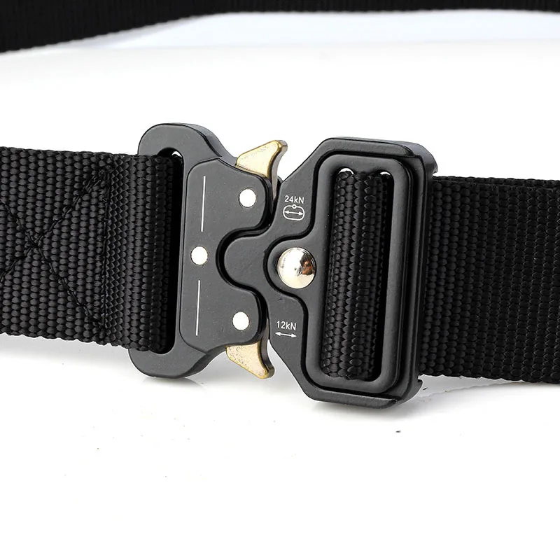 

New 2020 Fashion Military Equipment Tactical Belt Men Nylon Knock Off Metal Buckle Army Belt Strap Heavy Duty Combat Waist Belts