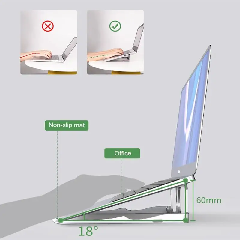 

Glasses Notebook Bracket Laptop Stand For Foldable Portable Laptop Holder Ergonomic Adjustable Notebook Aluminum Alloy Bracket