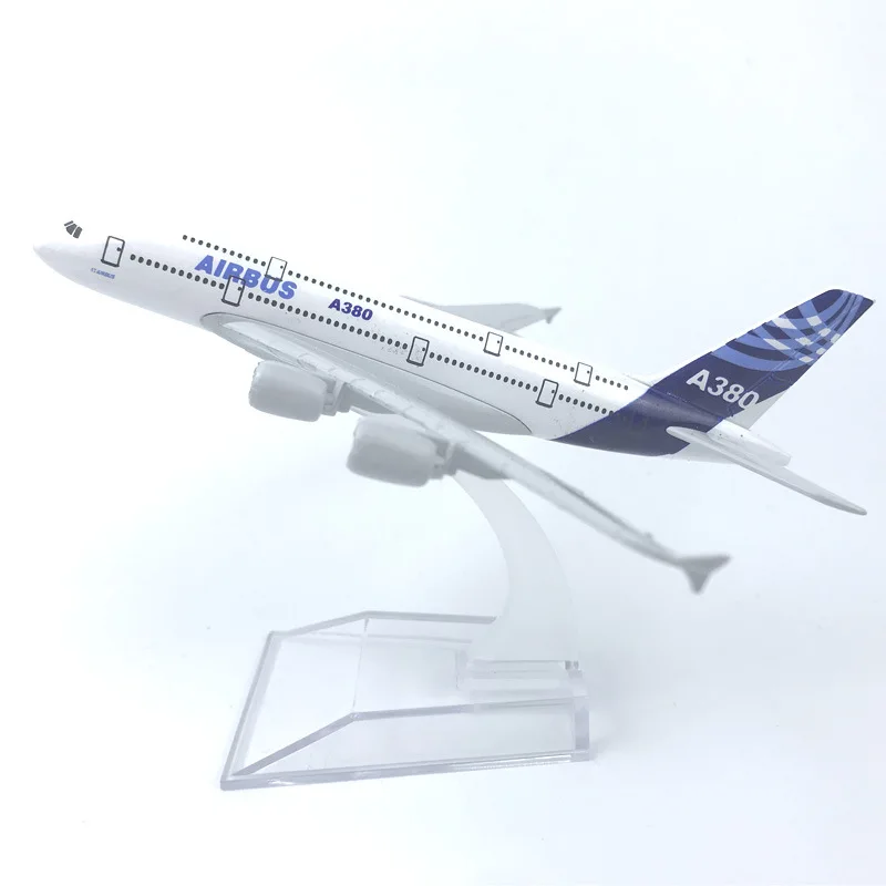 

16cm Alloy Aircraft Model A380 Original Airbus 380 Aviation Gift Diecast Aircraft Toys Airplane Airliner Kid Gifts Collectible