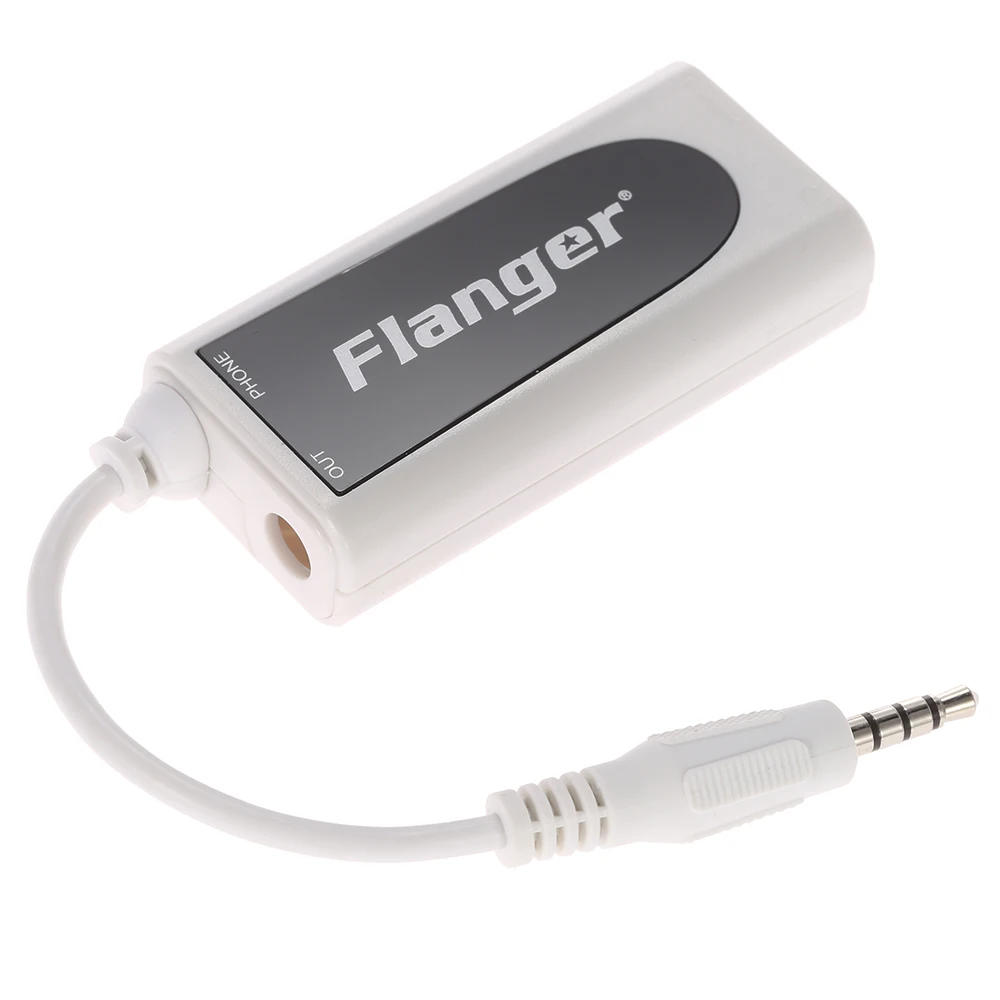 Flanger Fc-21 Music Converter Adapter Small and Exquisite White Guitar Bass for Android iPhone iPad iPod Touch Part | Спорт и