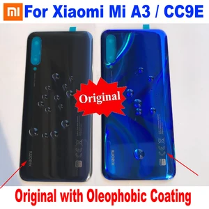 100 original new back battery cover for xiaomi mi a3 cc9e global rear case housing door glass lid phone shell with adhesive free global shipping
