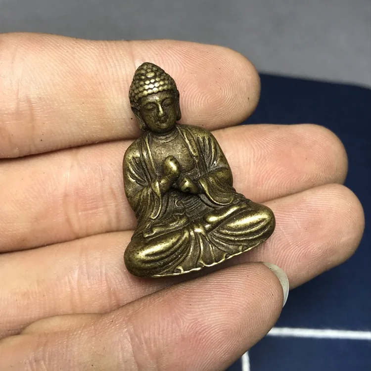 

LAOJUNLU Pure Copper Sakyamuni Buddha Temple Imitation Antique Feng Shui Home Decoration