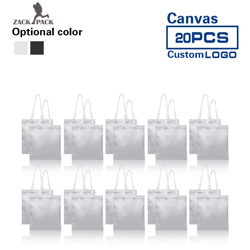 Сумка для путешествий Zackpack 20 шт. ручная сумка с логотипом на заказ Холщовый