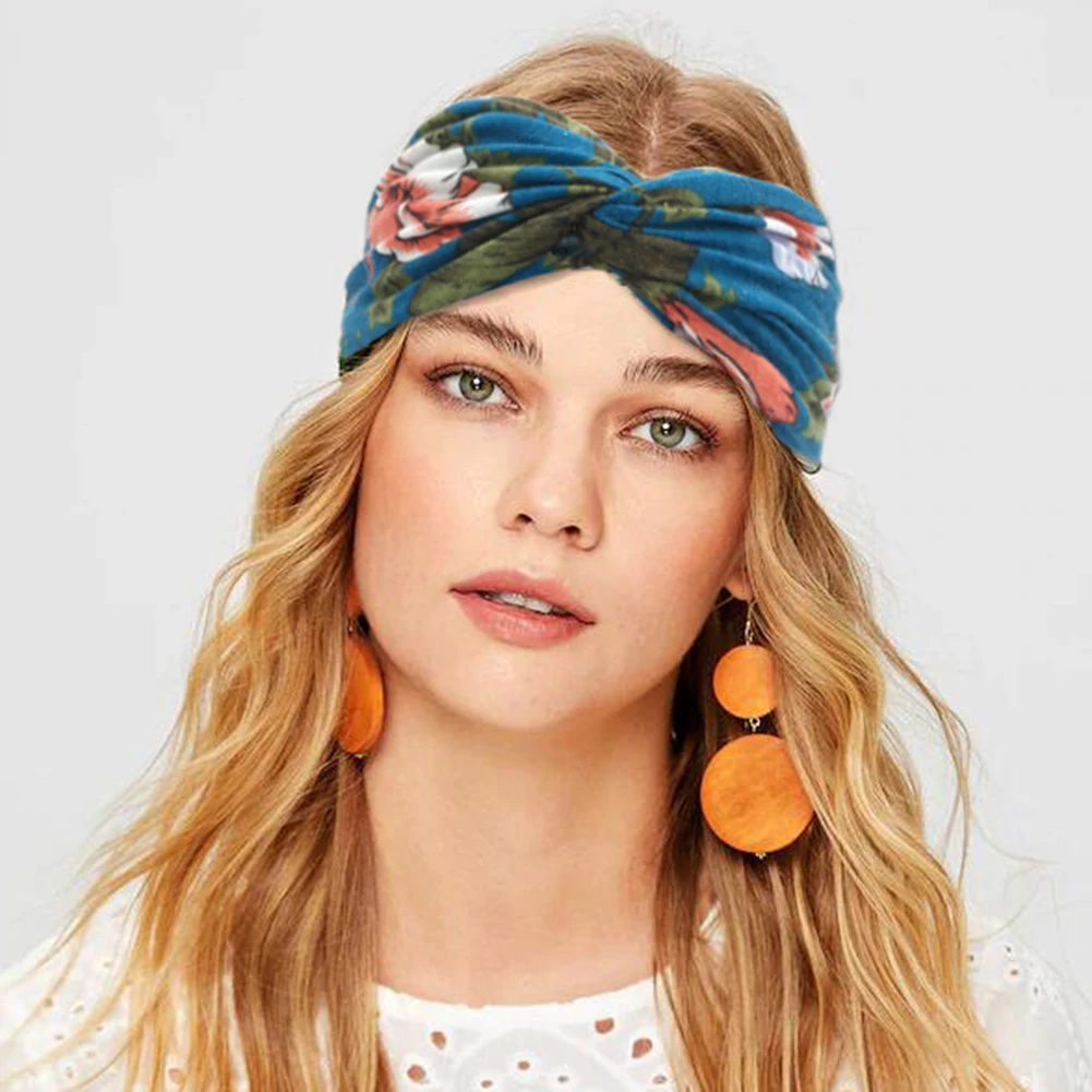 

Модные широкие эластичные женские повязки на голову, головной убор, тюрбан, головные уборы, эластичные повязки для волос, бандана, аксессуар...
