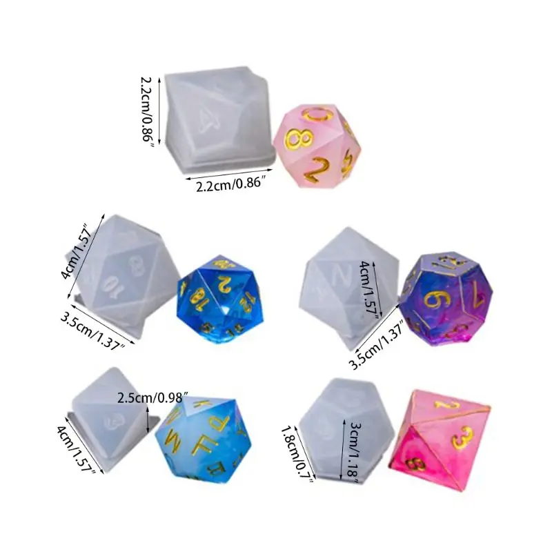 

DIY Necklace Jewelry Mold Pendants Crystal Jewelry Resin Mold Shapes Dice Fillet Square Triangle Dice Mold Dice Digita