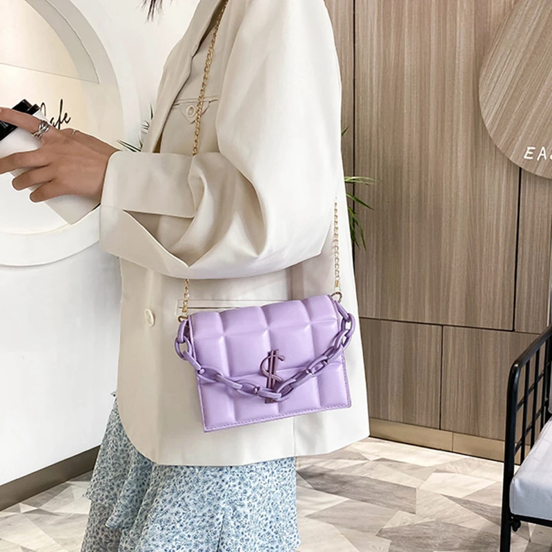 

2020 New High Quality PU Leather Flap Bags Square Crossbody Bag Women Brand Designer Handbags Lady Travel Shoulder Messenger Ba