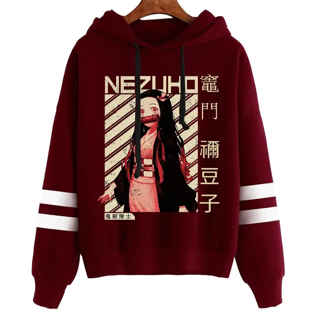 Anime Demon Slayer Hoodie Kamado Tanjirou Kamado Nezuko Printed Hoodies Hooded Sweatshirts Tops Pullovers Unisex